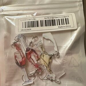 Wine Glass Earrings Set